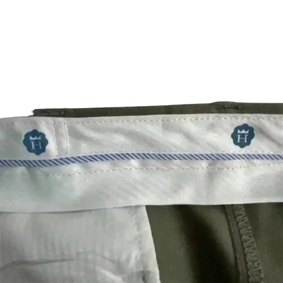Haggar Men's Cool 18 Pro Classic Fit Green Dress Pants Sz 34x29 Flat Front Golf - Picture 8 of 12